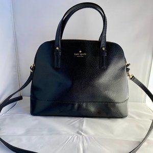 Kate Spade Black Bowler Bag with Gold Hardware